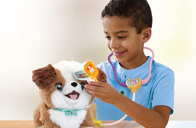 Use the thermometer to check your puppy’s temperature. Use the thermometer to check your puppy’s temperature.